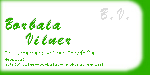 borbala vilner business card